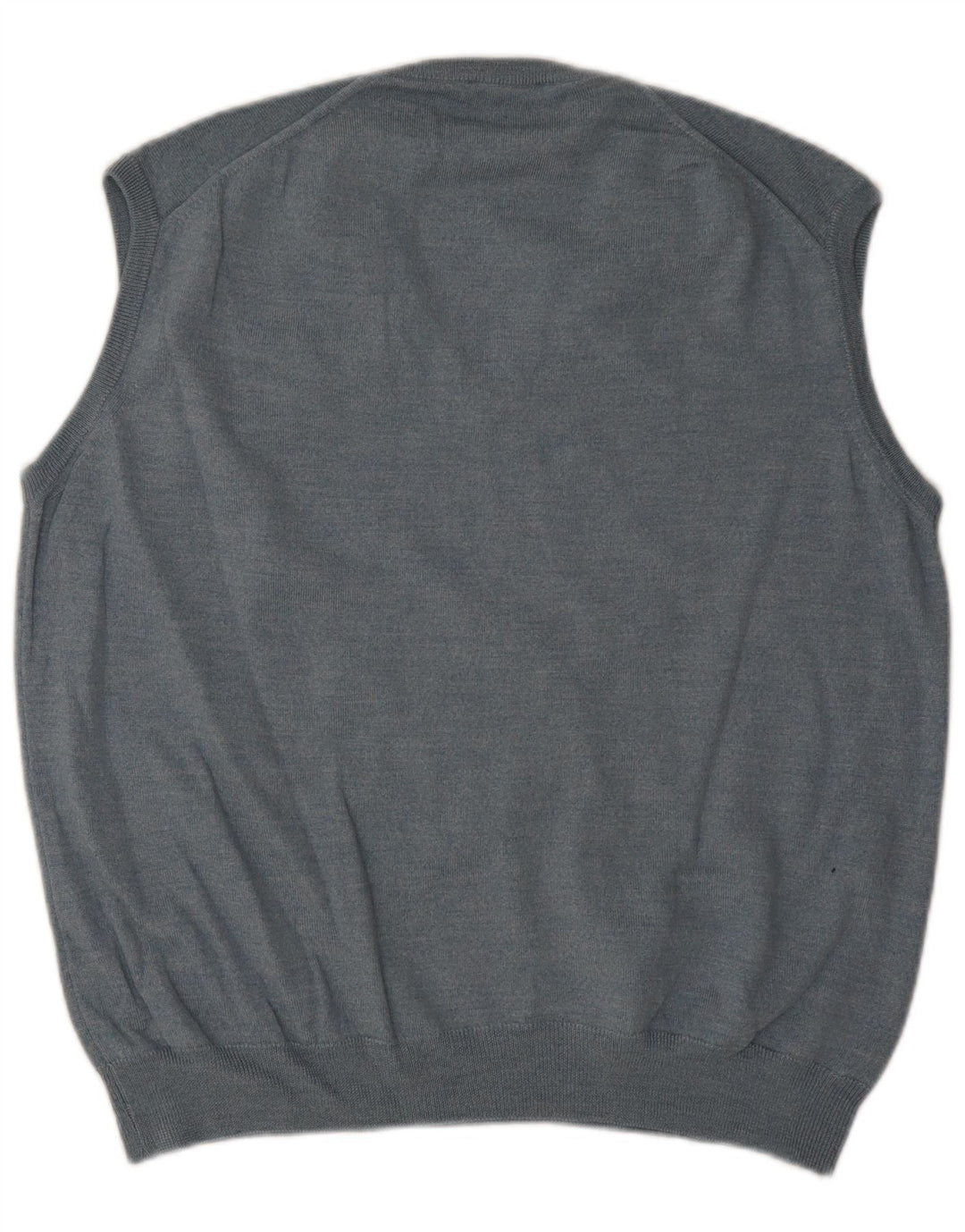 Vintage hombres chaleco tanque top grande azul nueva lana