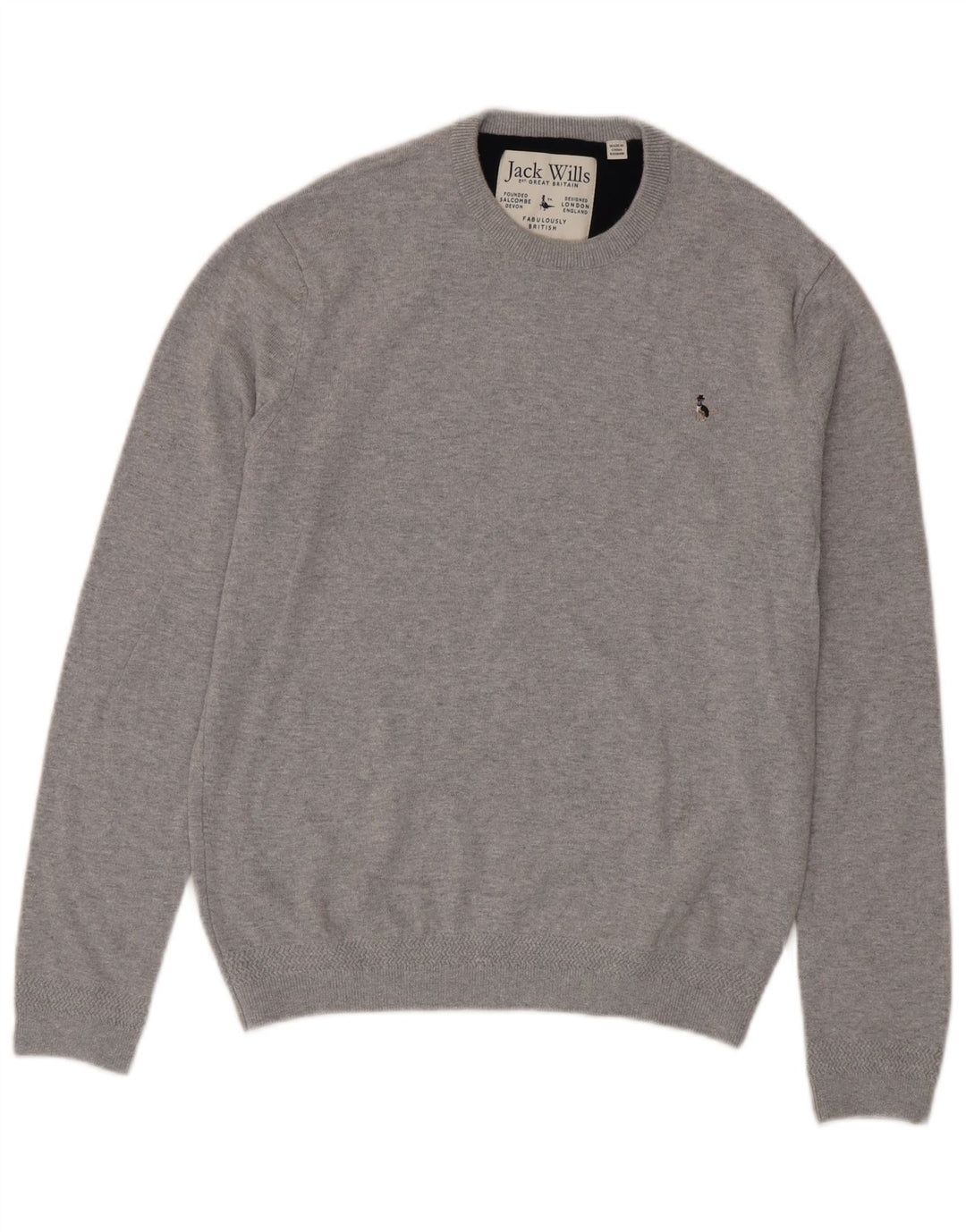 Jack Wills Jersey De Cuello Redondo Para Hombre De Algodón Gris Medio