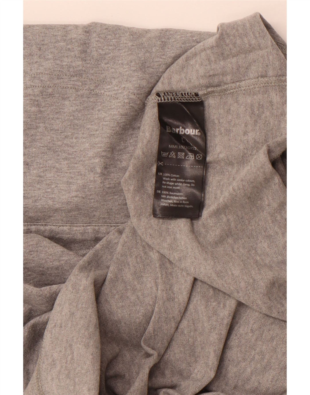 BARBOUR Polo para hombre de algodón moteado gris grande