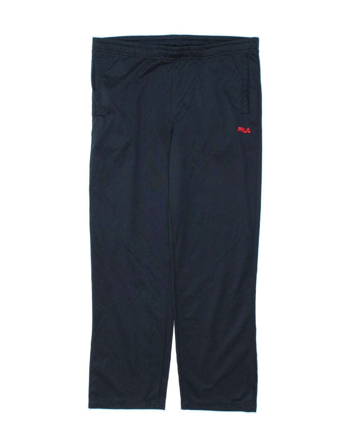 FILA Womens Tracksuit Trousers UK 10 Small  Navy Blue Polyester Vintage Fila and Second-Hand Fila from Messina Hembry 