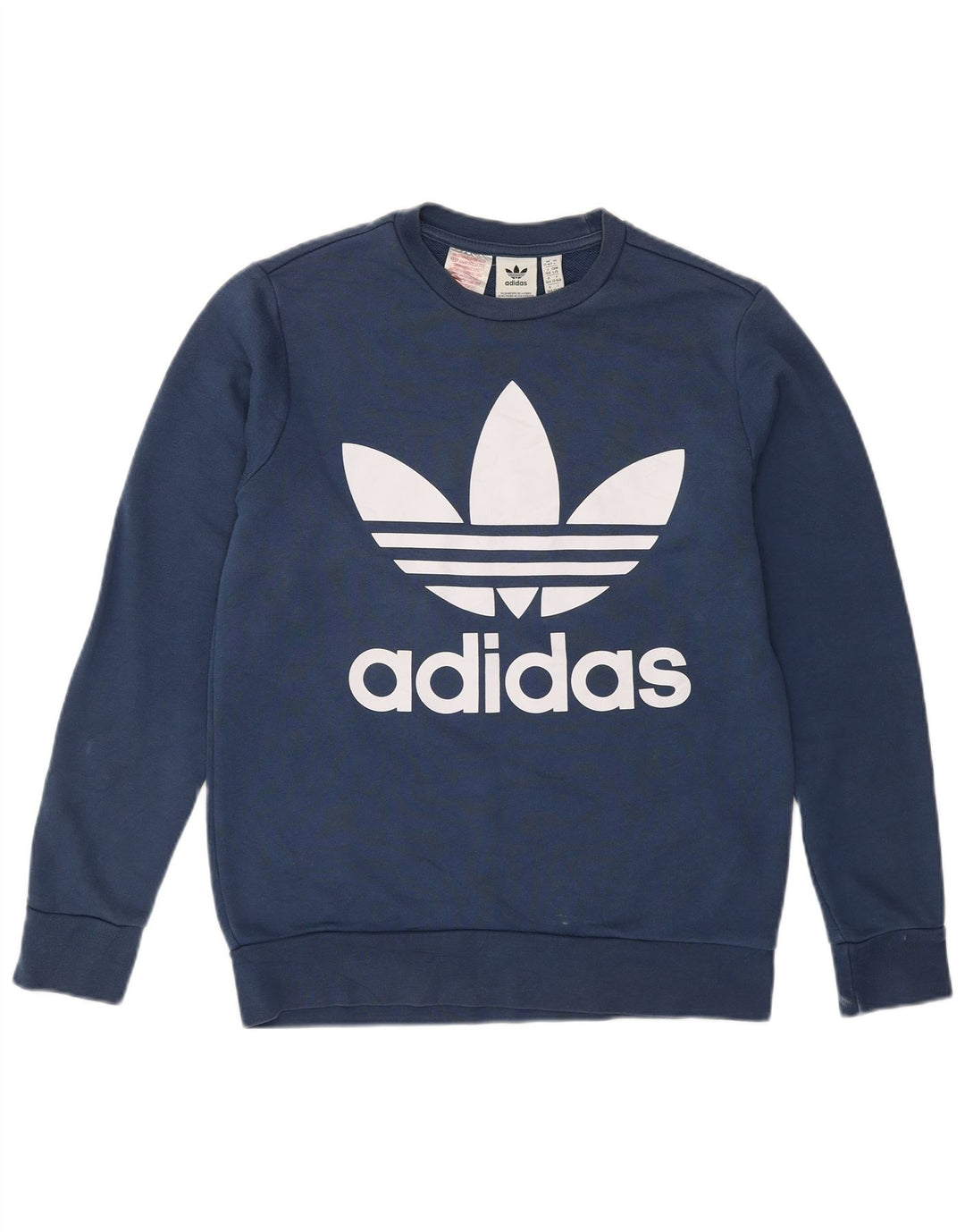 Adidas - Sudadera gráfica para niño (13-14 años, algodón), color azul