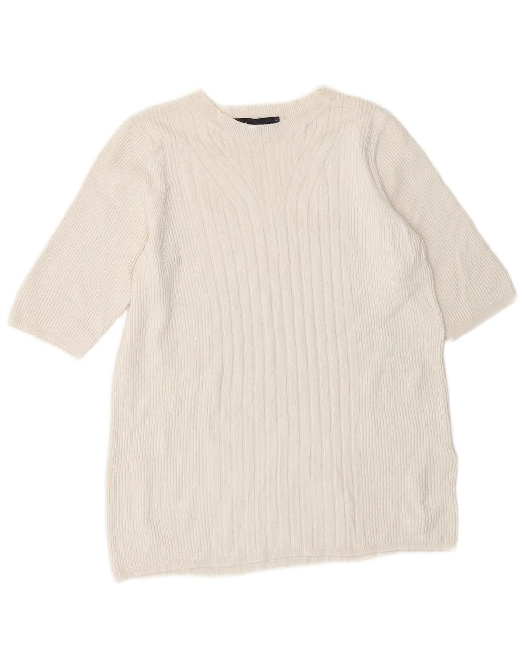 Marks & Spencer - Jersey para mujer con cuello barco, talla 40, talla mediana, color blanco