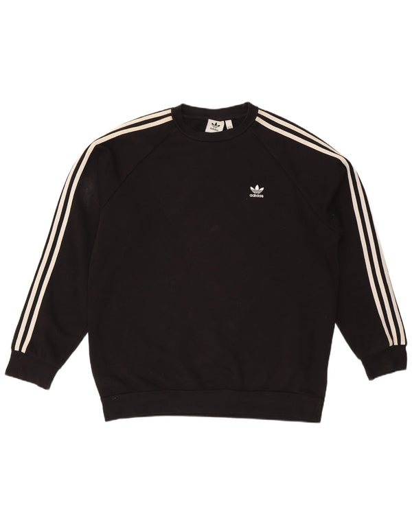 Adidas Hombre Sudadera Jumper Grande Negro Algodón