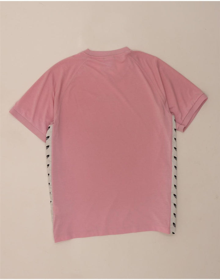 Adidas Hombre Camiseta Gráfica Top Grande Rosa Colorblock Poliéster
