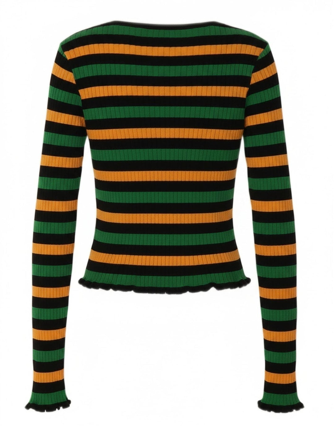 Zara Mujer Crop Top UK 40 Mediano Rayas Multicolor