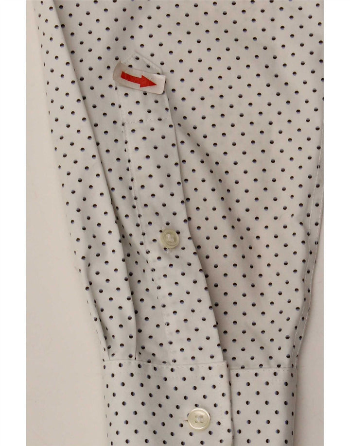 Tommy Hilfiger Camisa Slim Fit para Hombre Talla 16 Grande Blanco Manchado