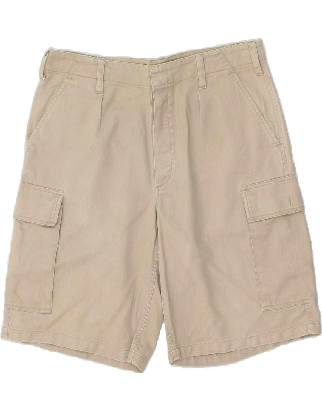 VINTAGE Mens Cargo Shorts Medium W32 Beige Vintage Vintage and Second-Hand Vintage from Messina Hembry 
