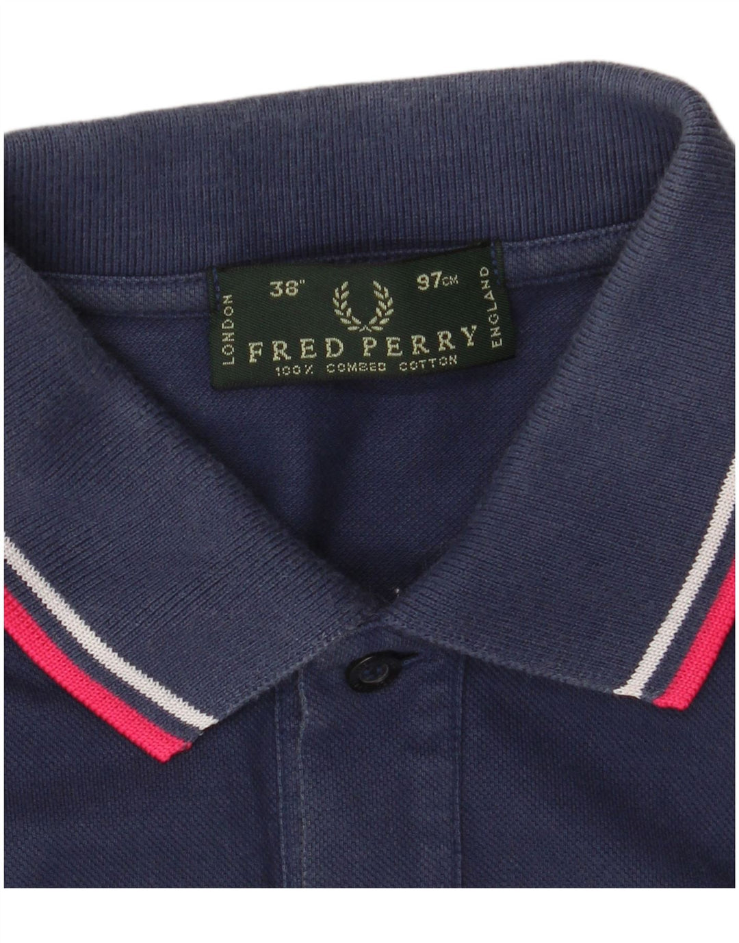 FRED PERRY Polo para hombre pequeño azul marino