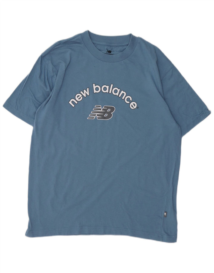 NEW BALANCE Camiseta gráfica para hombre Top Algodón azul medio