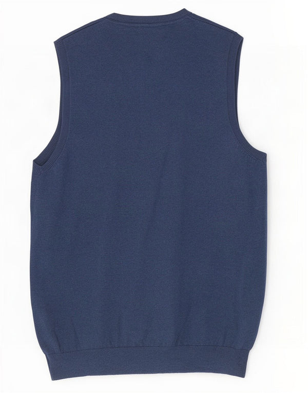 Marks & Spencer - Camiseta sin mangas para hombre, talla grande, algodón azul marino