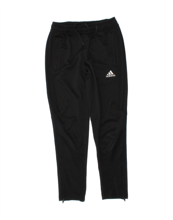 ADIDAS Boys Tracksuit Trousers 9-10 Years  Black Polyester Vintage Adidas and Second-Hand Adidas from Messina Hembry 