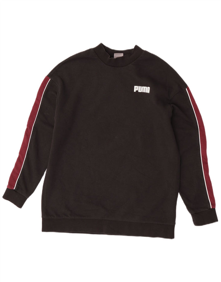Puma - Sudadera para mujer, talla 40, talla mediana, color negro, algodón