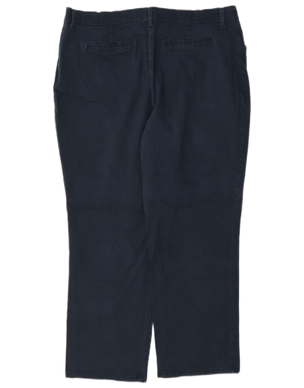 Lee Pantalones casuales de ajuste relajado para mujer US 18 2XL W38 L28 Azul marino Algodón