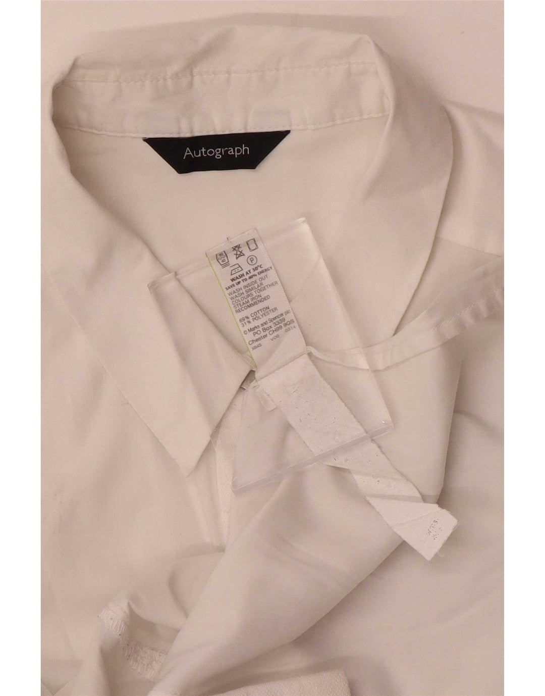 Marks & Spencer Camisa autógrafo para mujer Reino Unido 12 Algodón blanco mediano