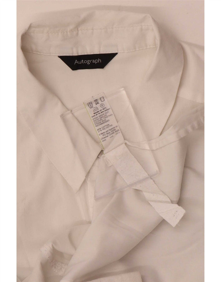 Marks & Spencer Camisa autógrafo para mujer Reino Unido 12 Algodón blanco mediano