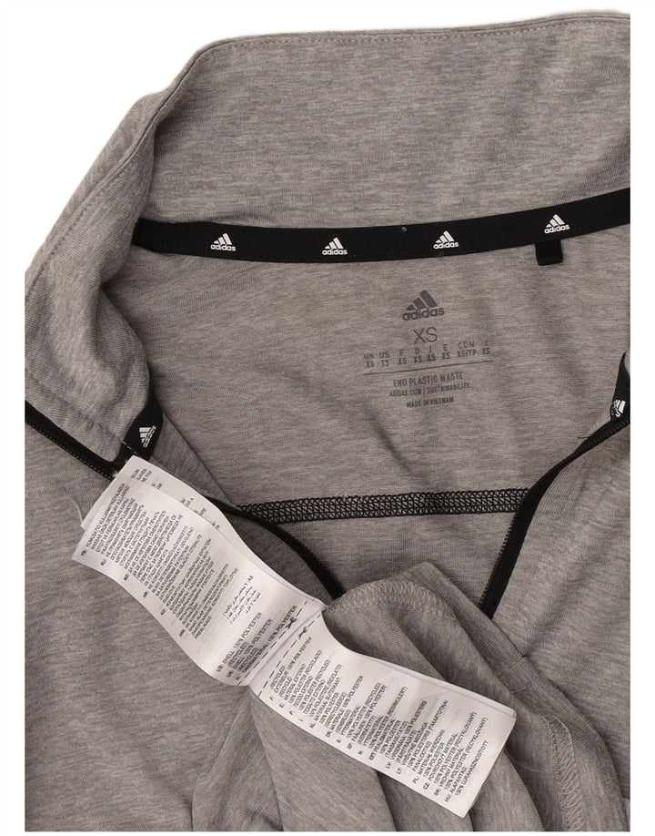 Adidas Hombre Aeroready Zip Neck Jersey Chándal Top XS Gris Poliéster