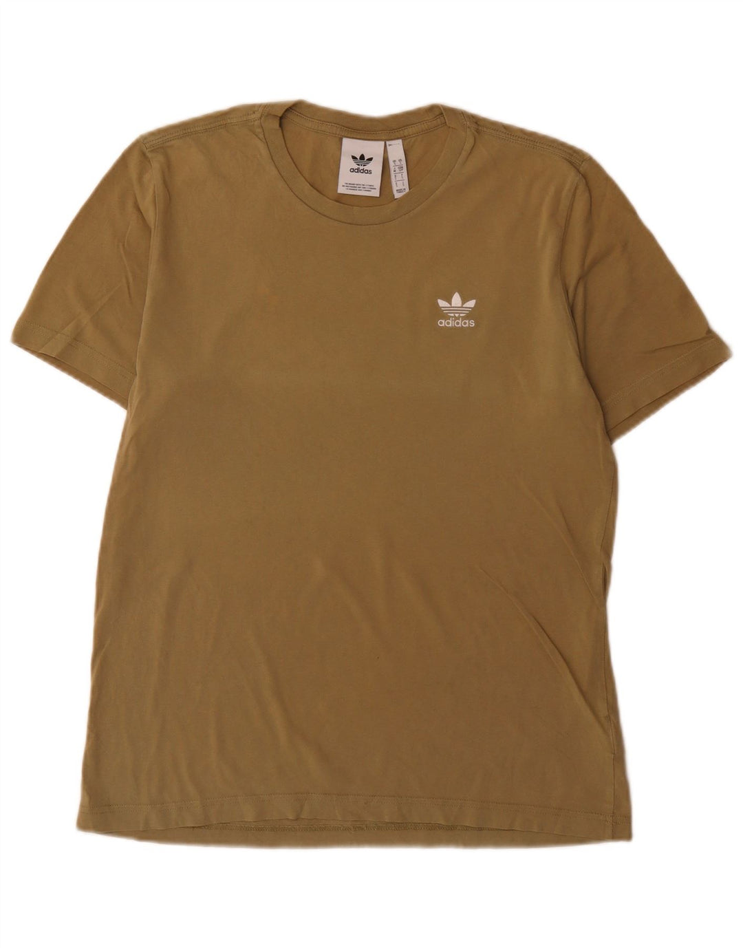 Adidas Hombre Camiseta Top Small Caqui Algodón