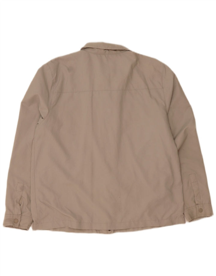French Connection Chaqueta utilitaria para hombre UK 40 Large Beige Poliamida