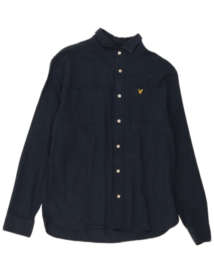 Camisa Lyle & Scott para hombre pequeña de algodón azul marino