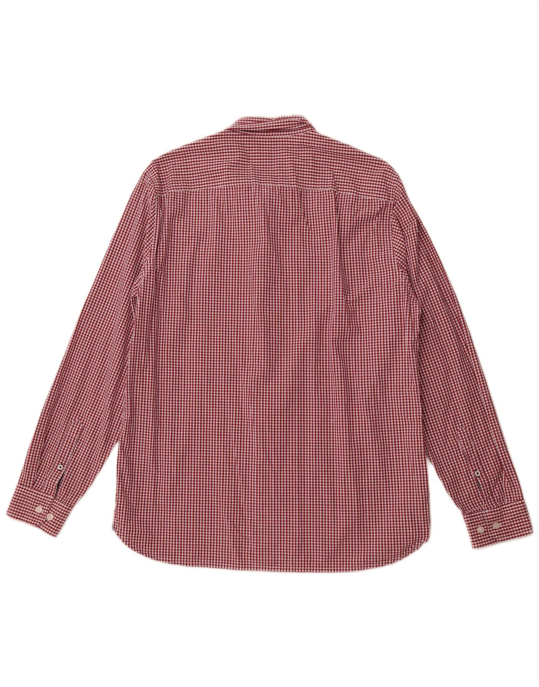 CREW CLOTHING Camisa ajustada para hombre XL Algodón a cuadros rojos
