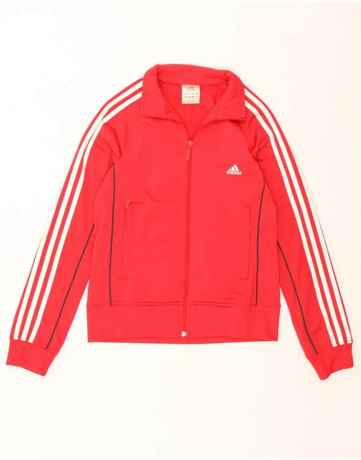 Adidas - Chaqueta de chándal para mujer, talla 40, poliéster rojo mediano