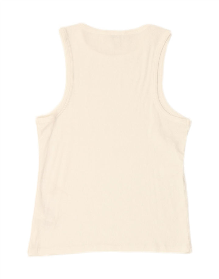 J. CREW Womens Vest Top UK 14 Large White Cotton Vintage J. Crew and Second-Hand J. Crew from Messina Hembry 