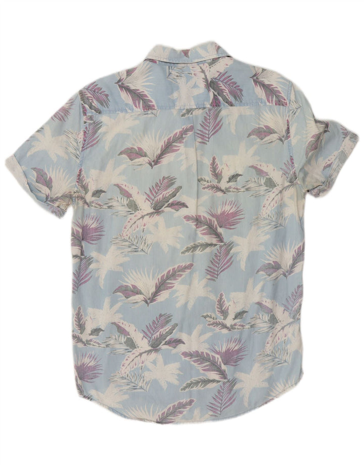 Superdry Camisa De Manga Corta Regular Fit De Algodón Floral Azul Medio