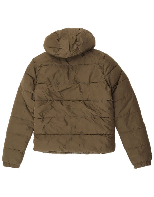Superdry Chaqueta acolchada con capucha para hombre UK 36 Small Caqui Poliéster