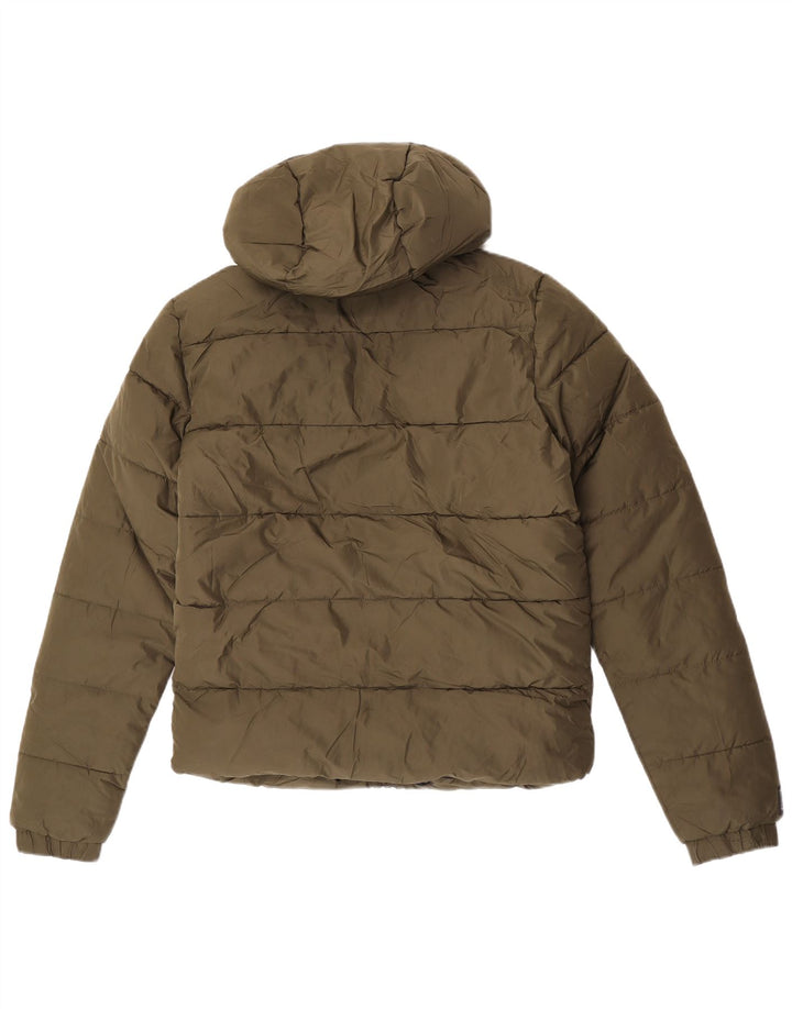 Superdry Chaqueta acolchada con capucha para hombre UK 36 Small Caqui Poliéster