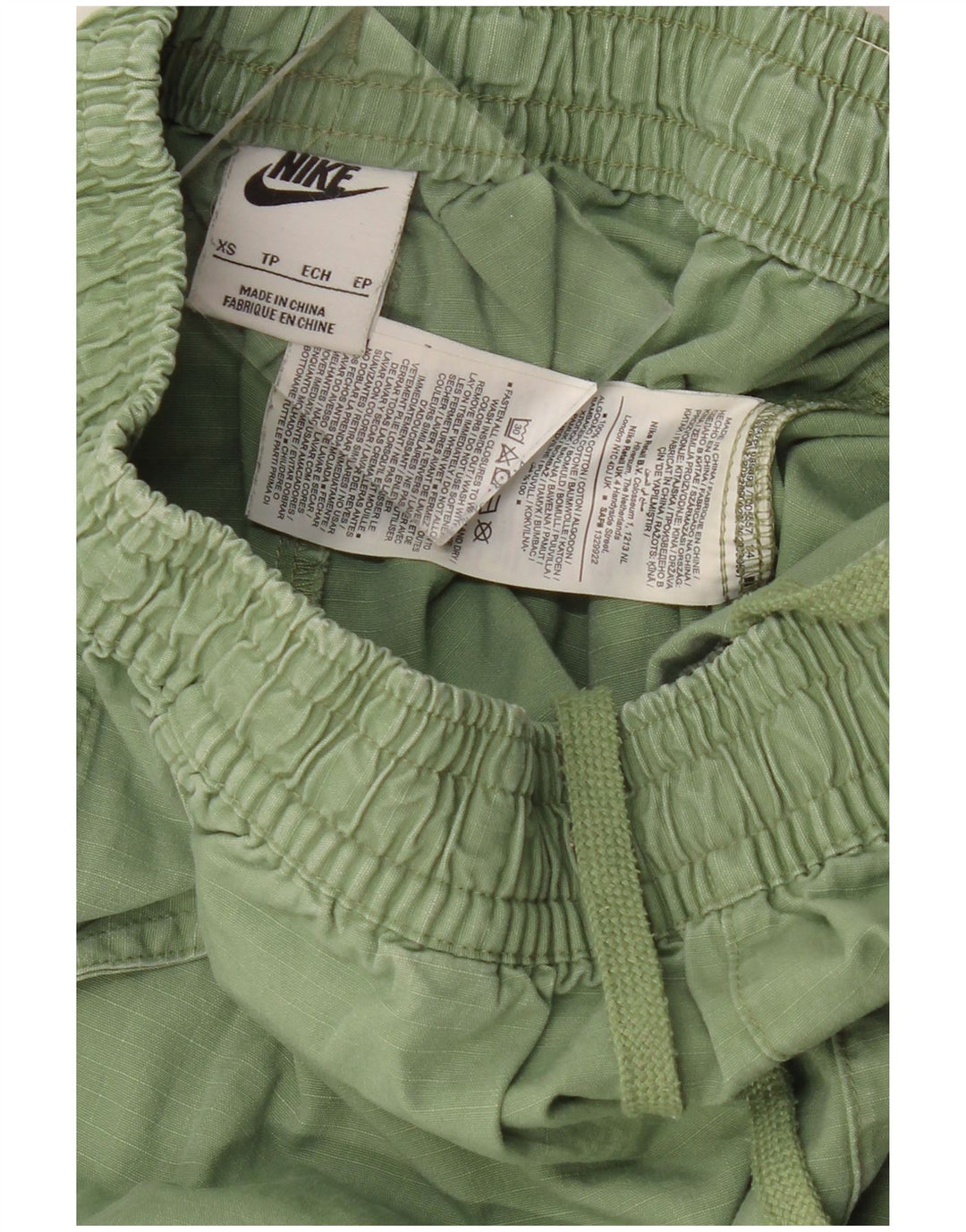 NIKE Pantalones cortos deportivos para mujer UK 6 XS Algodón verde