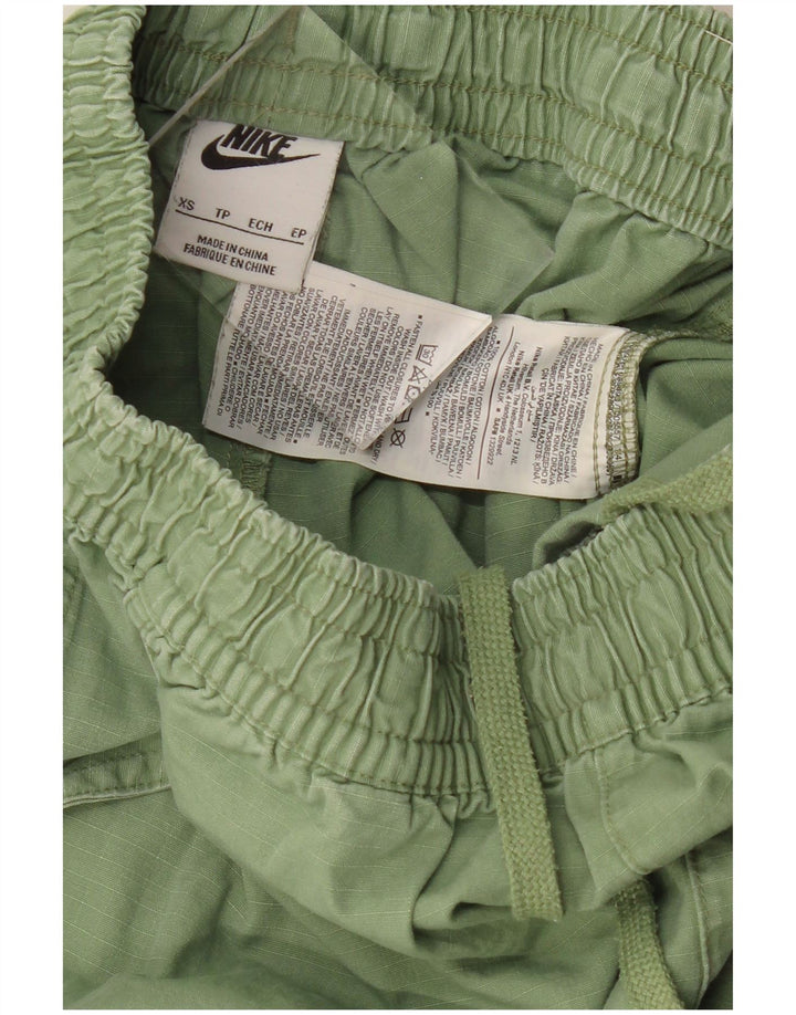 NIKE Pantalones cortos deportivos para mujer UK 6 XS Algodón verde