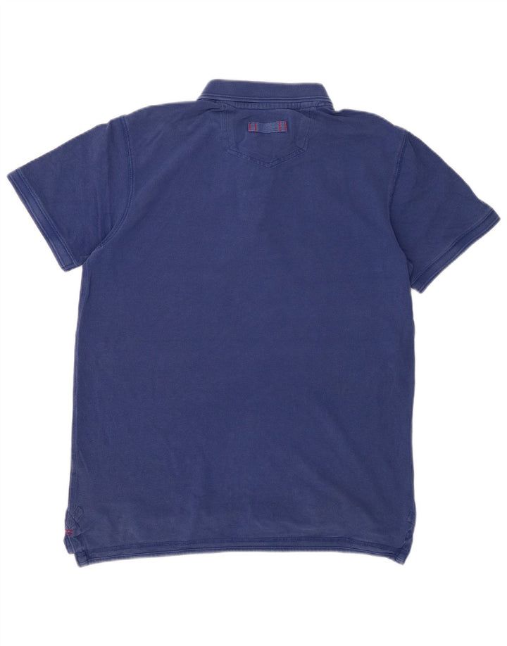 FAT FACE Polo de hombre de algodón azul medio