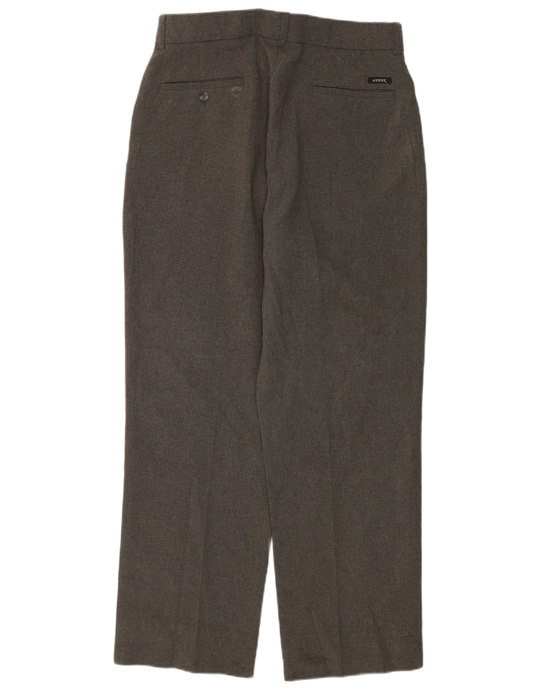 Guess Pantalón de traje recto para hombre W32 L30 Poliéster gris