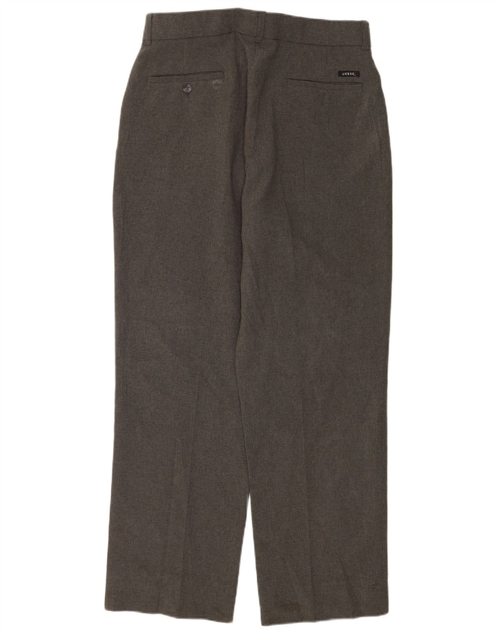 Guess Pantalón de traje recto para hombre W32 L30 Poliéster gris