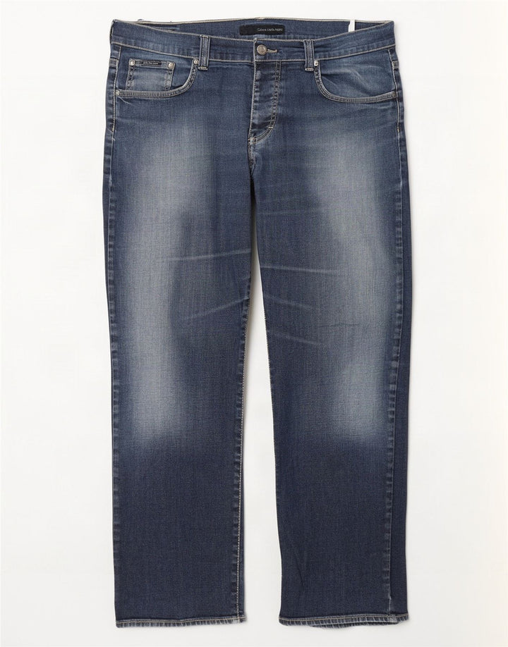 Vaqueros rectos Calvin Klein para hombre W36 L31 azul