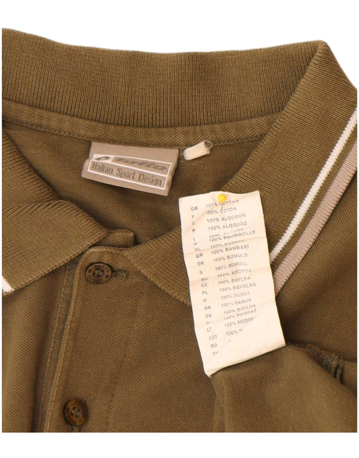 Polo Lotto Hombre Small Caqui Algodón