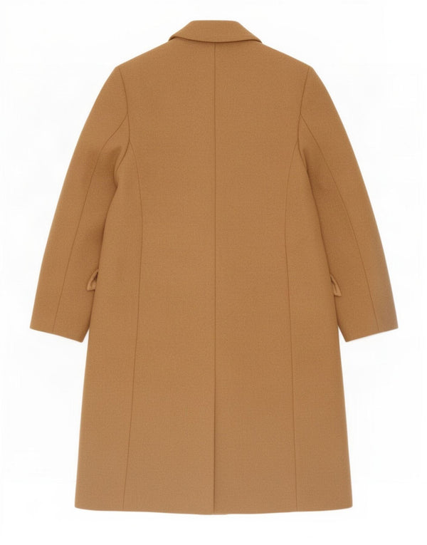 Zara Mujer Abrigo Extragrande De Doble Botonadura UK 6 XS Lana Beige