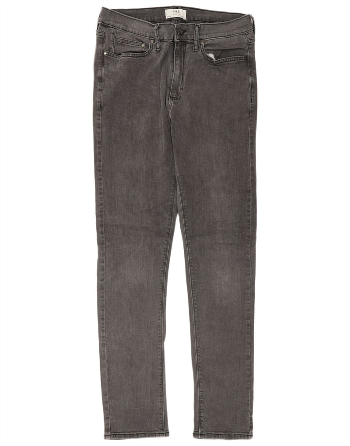 Marks & Spencer Vaqueros ajustados para hombre W34 L33 Algodón gris