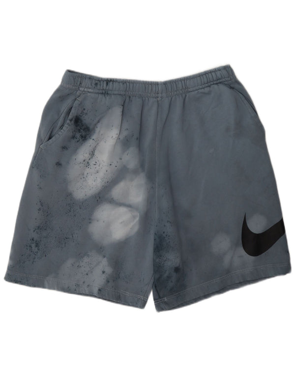 Nike - Pantalones cortos deportivos para hombre con lavado ácido, talla 2XL, algodón con manchas azules