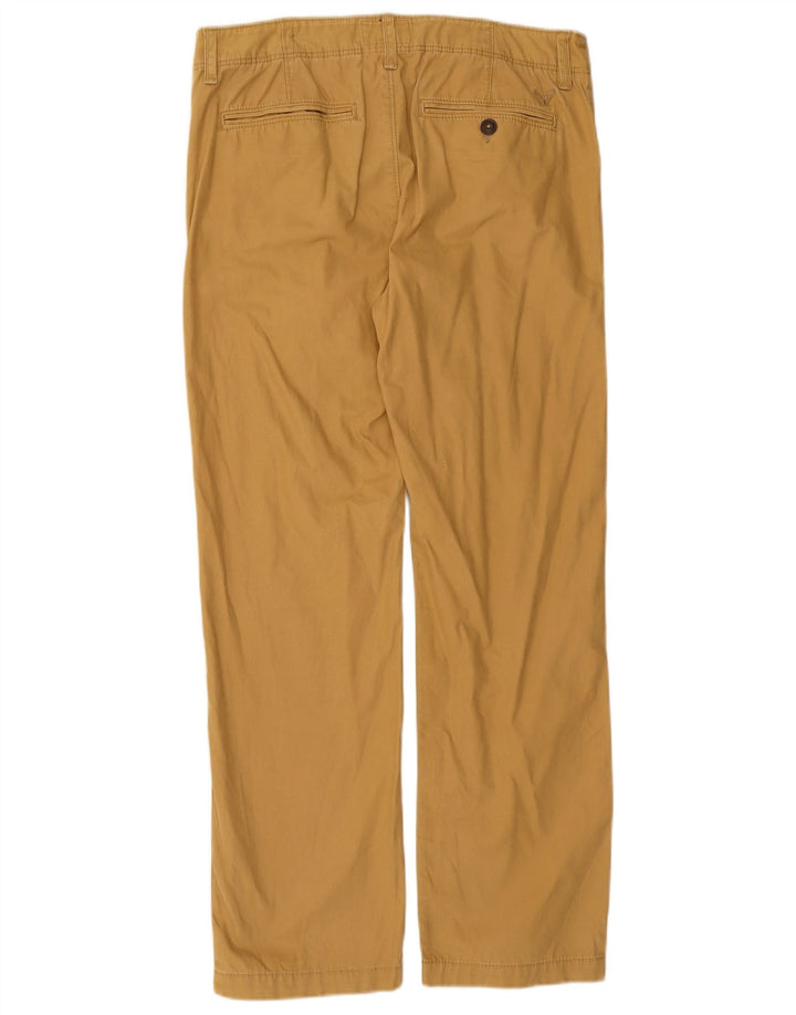 AMERICAN EAGLE Pantalón chino recto para hombre W32 L32 Algodón marrón