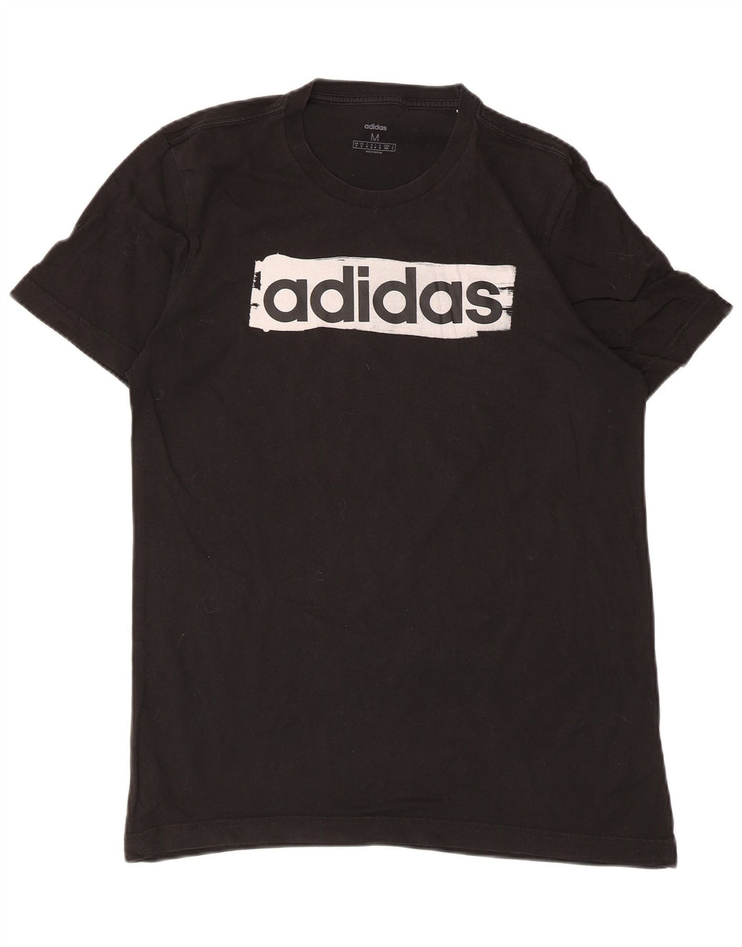 Adidas - Camiseta gráfica para hombre, talla mediana, algodón negro