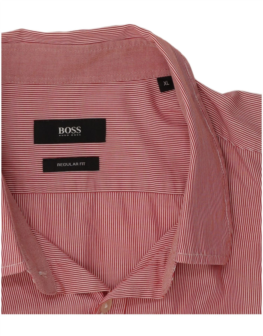 Camisa Hugo Boss Hombre Regular Fit XL Rayas Rojas