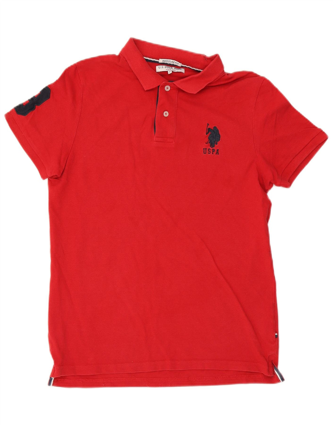 Asociación de Polo de EE. UU. Camisa Estampada Regular Fit De Algodón Rojo Medio Hombre