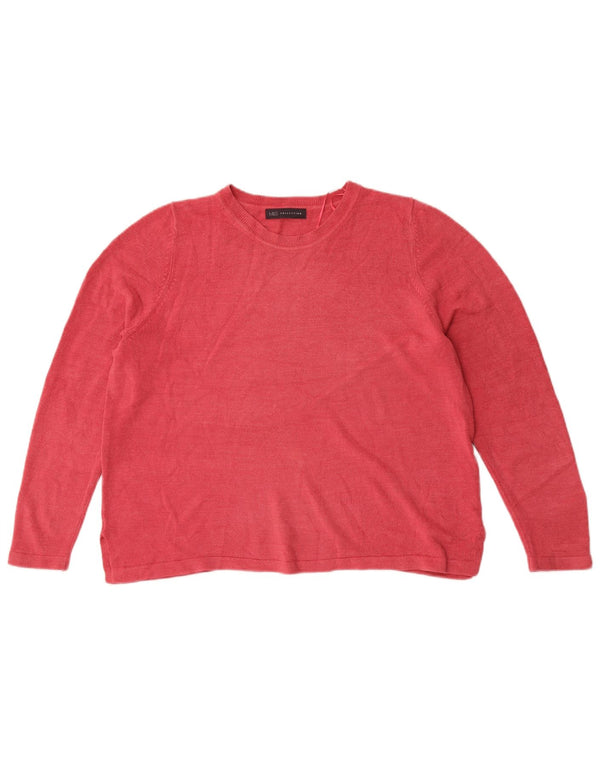 Marks & Spencer Jersey con Cuello Barco para Mujer UK 40 XL Acrílico Rojo