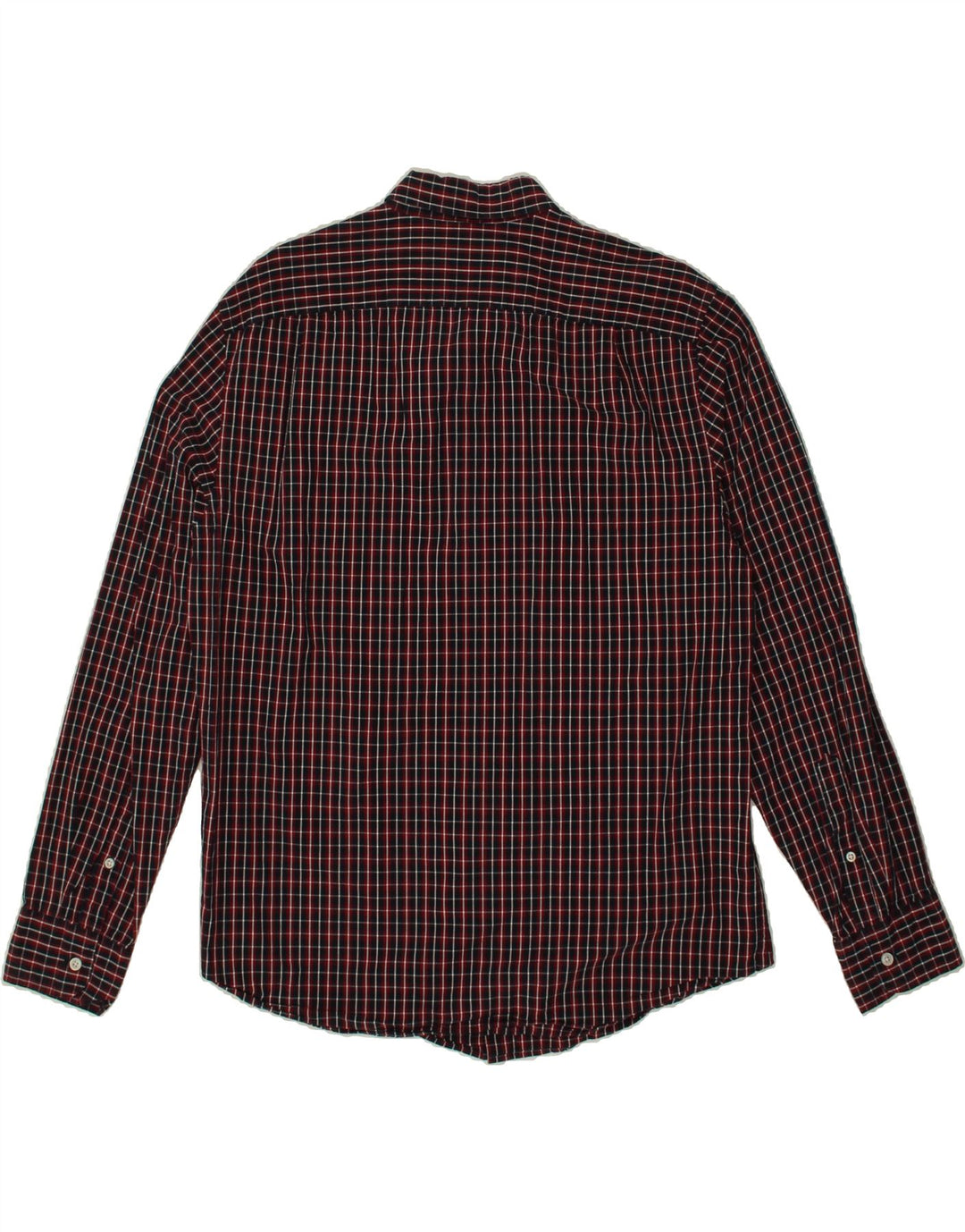 J. CREW Mens Shirt Large Burgundy Check Cotton Vintage J. Crew and Second-Hand J. Crew from Messina Hembry 