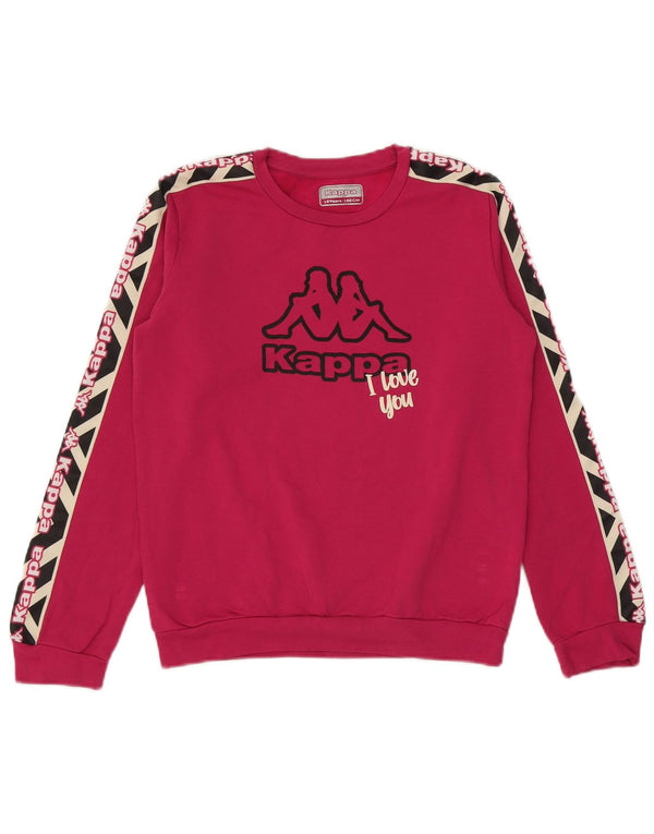 Kappa Sudadera estampada para niñas 15-16 años Algodón color block rosa