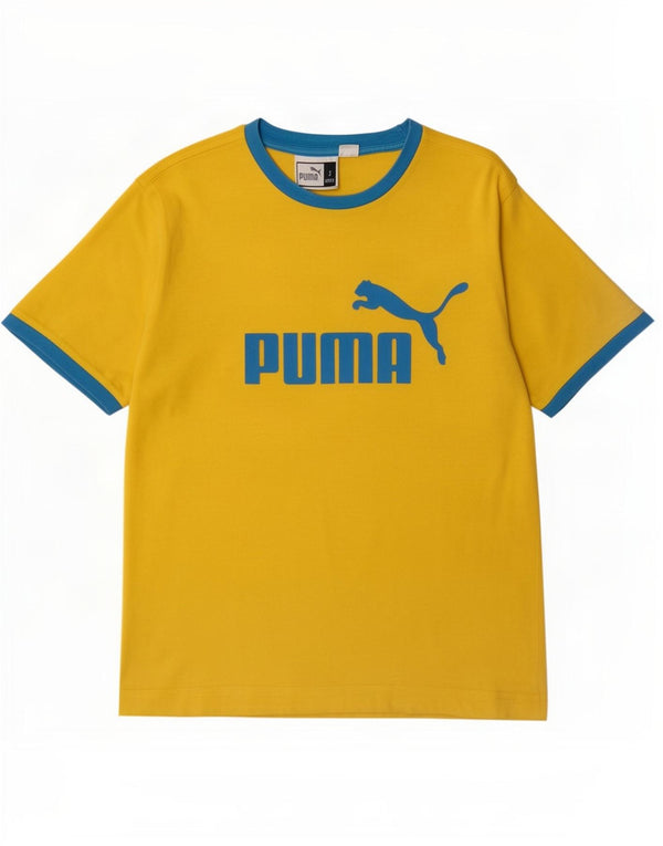 Puma - Camiseta gráfica para hombre, talla pequeña, color amarillo