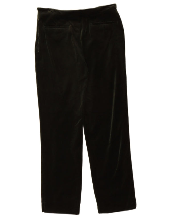 Zara Mujer Pantalones Casuales Rectos XS W24 L26 Verde