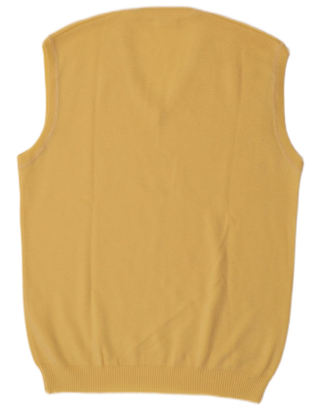 Vintage Hombres Chaleco Tank Top Medio Amarillo