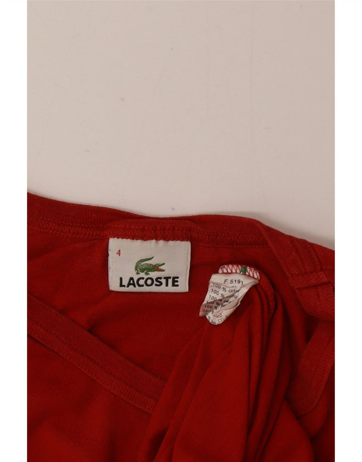 Camiseta Lacoste para hombre talla 4 mediana algodón rojo
